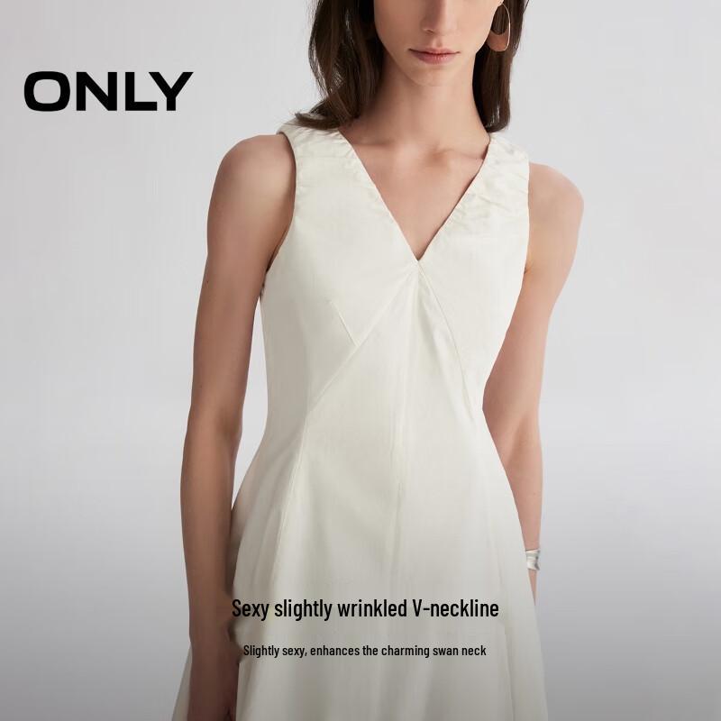 Only Women's V-Neck Sleeveless Mid-Length Dress