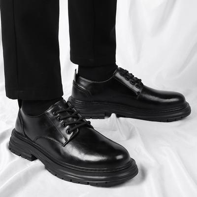 Moda Alta qualidade casual sapatos de couro masculinos de cavalheiro com cadarço para atividades ao ar livre Confortáveis Respiráveis Sapatos Masculinos Festa Sapatos de sola grossa