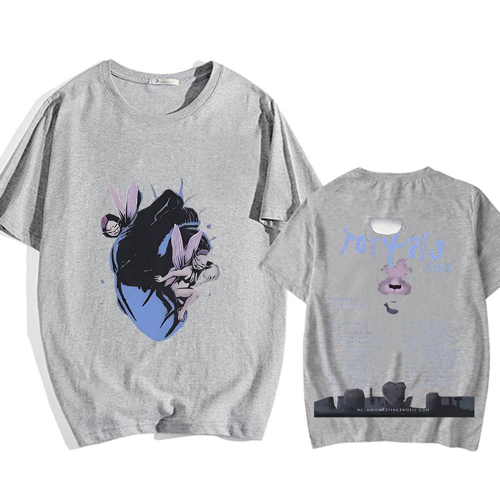 Japanese Anime Melanie Martinez Portals Tour T Shirt Summer Casual Tee-shirt Ropa Mujer Kawaii Comic Tees Unisex Pop Cotton Tees