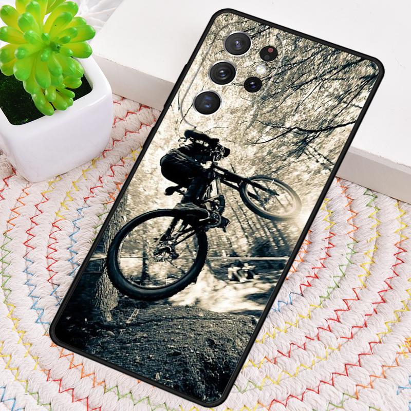 Sport Mountain Bike Cycling Art TPU Phone Case For Samsung Galaxy note 10 pro S26 S25 S24 S23 S22 Ultra Plus S21 FE S20 Cover