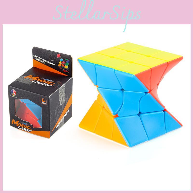 Pädagogischer ABS 5cm Verdreh- und Glattrotierender 3x3 Zauberwürfel Spielzeug für Kinder