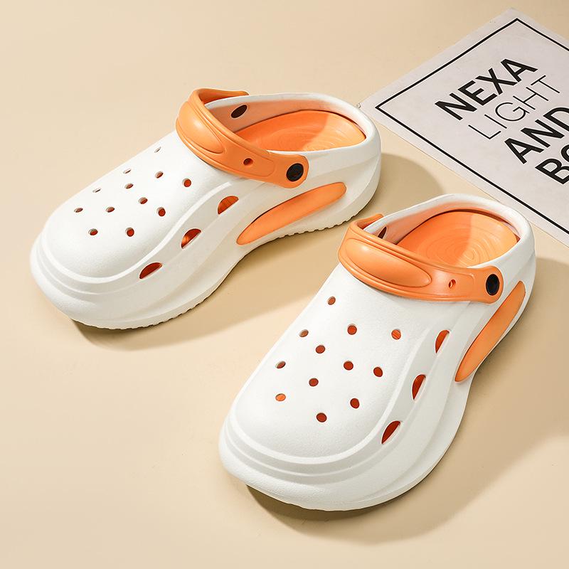 Summer Trendy EVA Squishy Hole Shoes: Soft, Non-Slip, Breathable, Two-Way Wear Beach Shoes for Couples