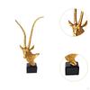 Antelope Head Sculpture Aesthetic Collectible Realistic Ornament Resin Crafts for Hallway Living