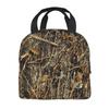 Autumn Camoflauge Printed Lunch Bags Insulated Bento Box Lunch Tote Leakproof Picnic Bags Thermal Bag for Woman Girl School