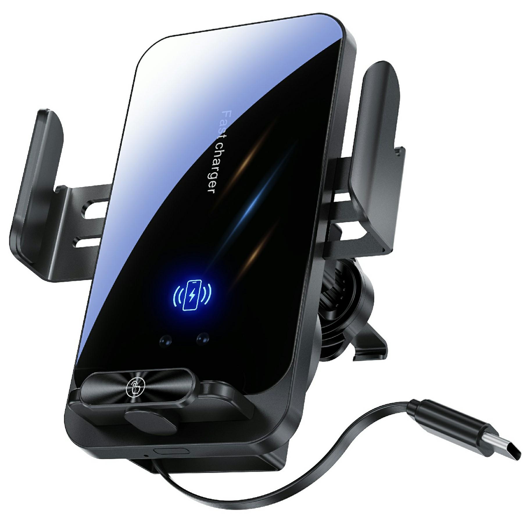 

SD06 Car Phone Holder Wireless Charger Air Vent Mount Anti Shake Automatic Clamping 15W Charging Stand Type A