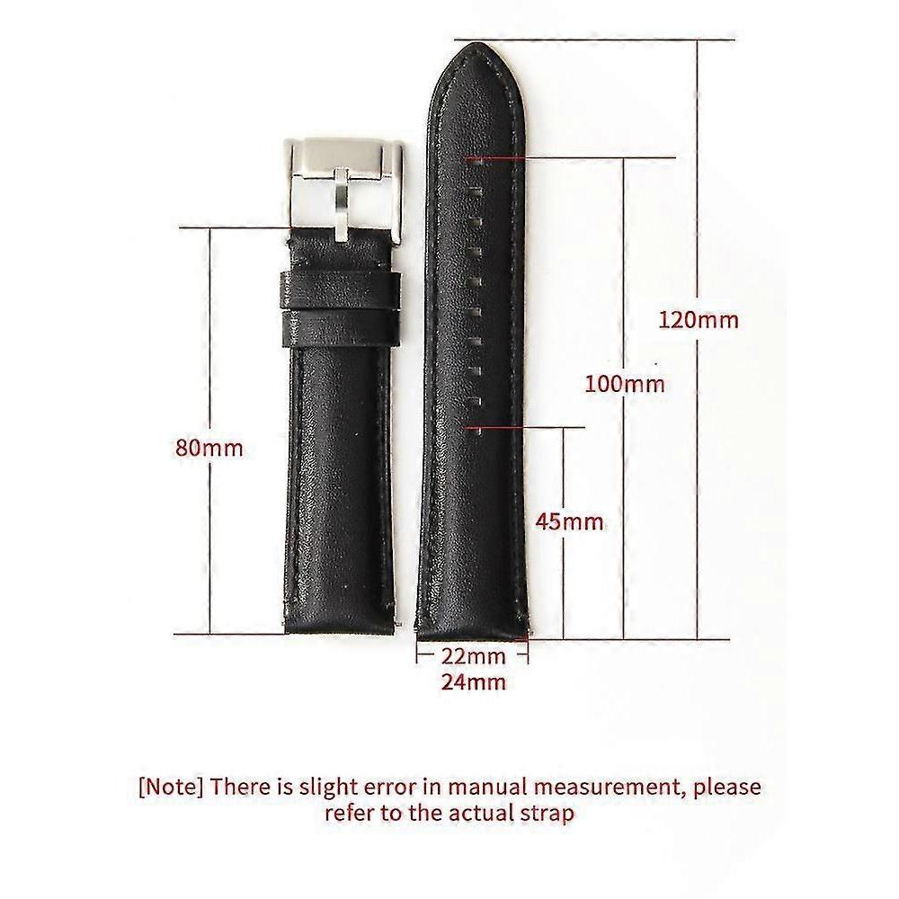 22mm Genuine Leather Watch Band for Fossil FS5061 FS5237 ME3052 Men's Replacement Strap