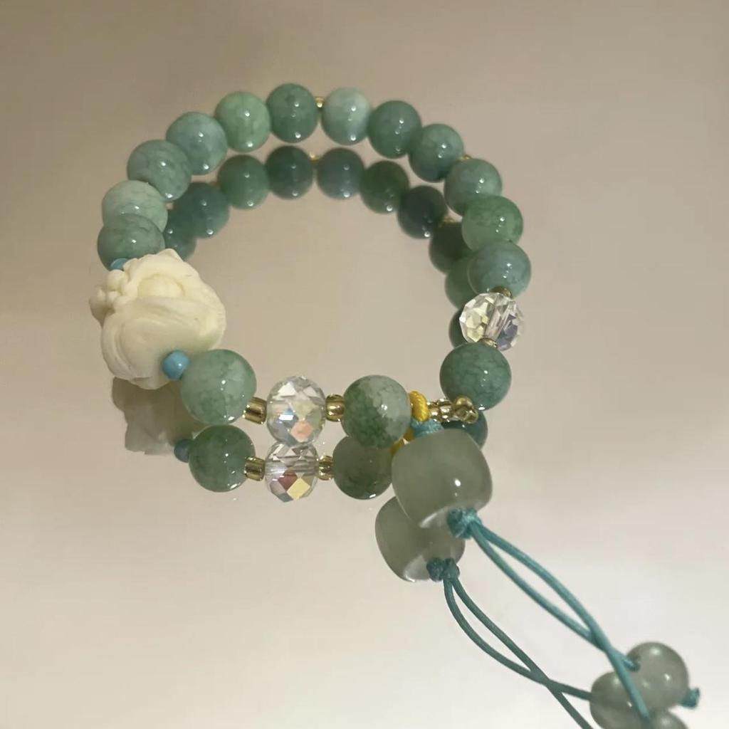 Elegant Crystal Butterfly Beaded Bracelet