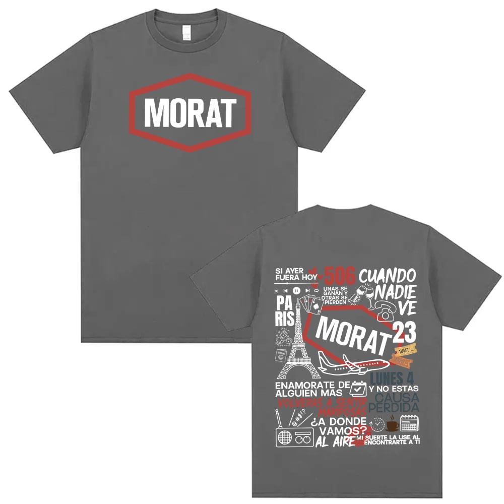 Rock Band Morat Grafiche Album T-shirt Unisex Moda Unisex Retro Estate Hip Hop T-shirt Alta Qualità T-shirt Oversize Streetwear