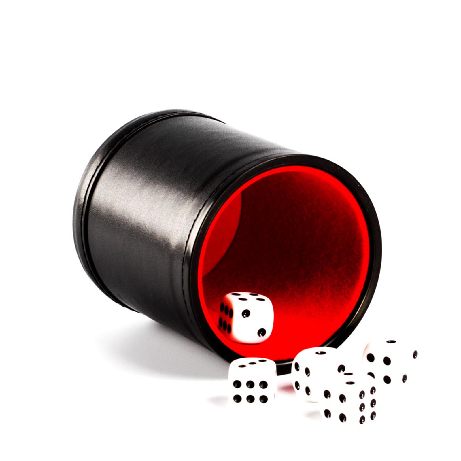 Silent Leather Dice Cup Set - Advanced PU Leather, Mute Design, Includes Shaker for Bar and KTV Use