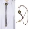 Stylish PU Leather Wax Rope Necklace Lightweight Bolo Tie Necktie Unisex Design For Everyday Casual Or Prom Occasion