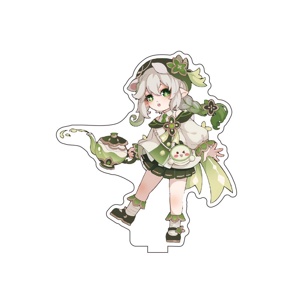 Anime Venti Scaramouche Card Cosplay Desktop Decoration Acrylic Standing Plate Gifts
