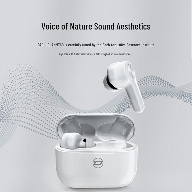 Bach Johann T40 Wireless Noise-Cancelling Bluetooth Earbuds