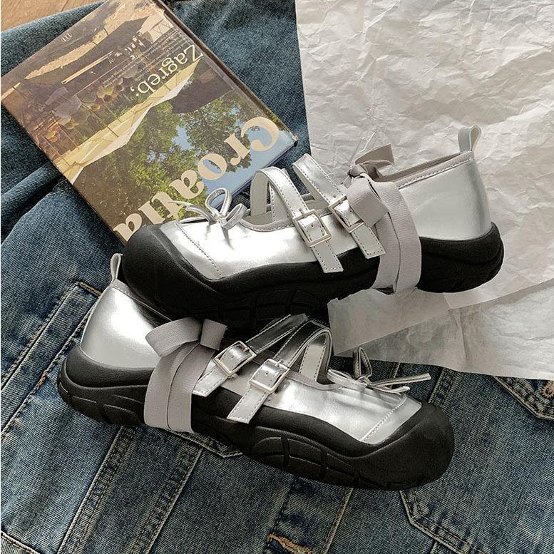 

Женские туфли Мэри Джейн на шнуровке до щиколотки, модные, с неглубокими бабочками, весна-осень, женские повседневные туфли на плоской подошве, для танцев, вечеринок, выпускного вечера 35