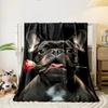 French Bulldog Rose Blanket bedroom Blanket for Livingroom Couch lunch break Soft throw for Friend's festival Gift