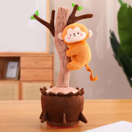 Dancing Climbing Singing Talking Animal Plush Toy Electric Tree Cactus Toy Children Interactive Animal Toy Repeats What