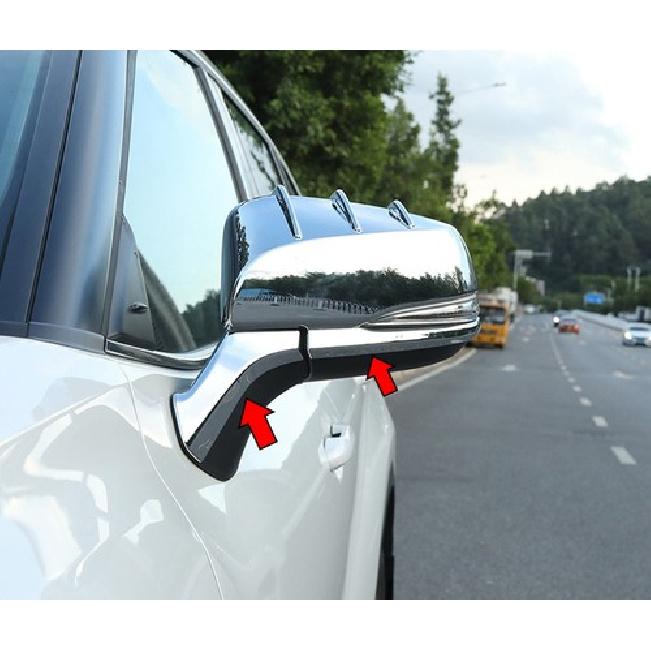Chrome Rear View Side Door Mirror Strip Trim Fit For Toyota Highlander 2020-2023