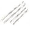 50pcs 4x3mm 5/7cm Stainless steel Gold Bulk Necklace Extension Chain Tail Extender Bracelet Chains For Jewelry Making Findings