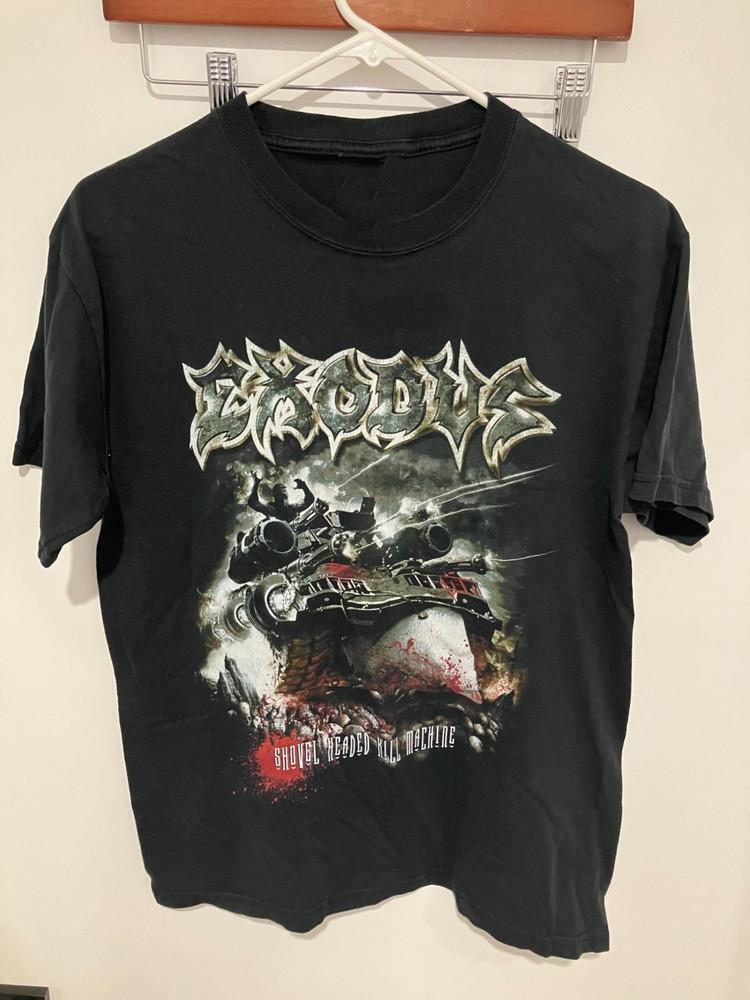 Футболка Exodus 2005 Голова-Лопата Машина для Убийства Для Классического SG221 Унисекс Футболка XL