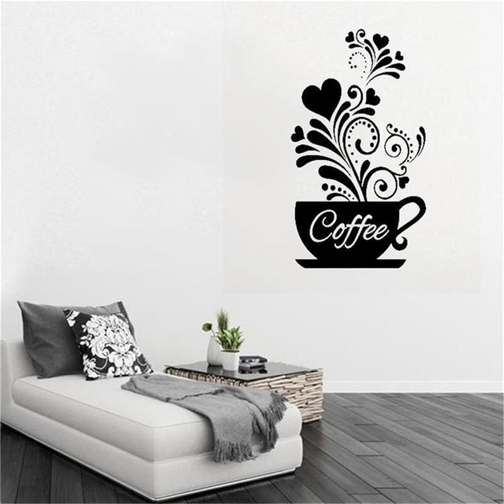 Flower Cafe PVC Stickers Wall Stickers Living Room Decoration