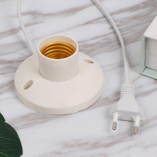 E27 Lampenfassung mit EU-Steckern & Kabel Schwer entflammbare Lampenfassung für Heimbeleuchtung Schraubbirnenfassung Sockel DIY Leuchtenersatzteil