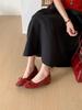 Women's Round Toe Flat Bowknot French Style Pumps - Fashionable Footwear