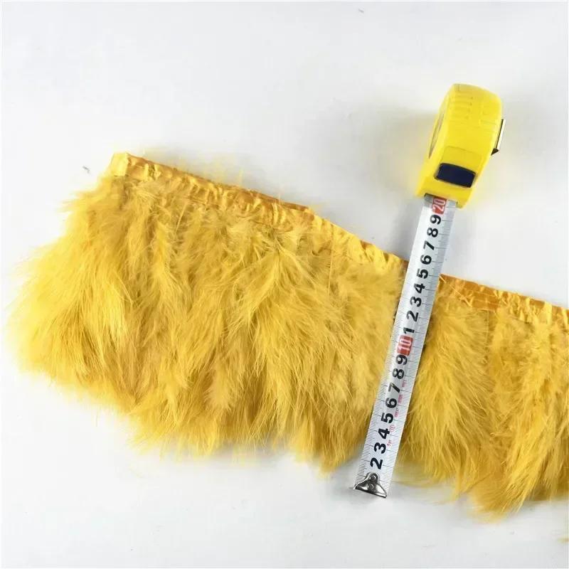2Yards/lot Natural Fluffy Marabou Feather Trims Fringe 6-8inch Turkey Feathers for Crafts Ribbon Boa Clothing Wedding Decoration