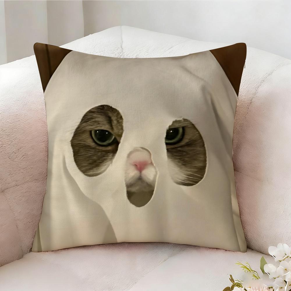 Fun Kwaii Cat Anime Pillow Case Pillowcase Doublesided Printed Sofa Cushion Bedroom Headboard Pillow