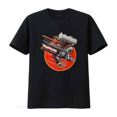Official Licensed T Shirt Judas Priest Screaming For Vengeance Stamp Rockwear Vintage Washed Casual Stylish Breathable Vintage