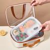 Scatola Pranzo Bento in Acciaio Inossidabile 304 a 4/5 Scomparti Contenitore Ermetico per Frutta Insalata Cibo per Bambini Studenti Piatto da Cena Resistente con Coperchio