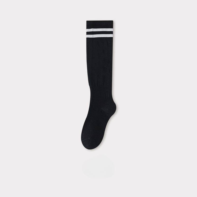 Women's New Summer Stripe Sweat Absorbing Deodorant Breathable Solid Color Non Slip No Bone Pressure High Leg Socks