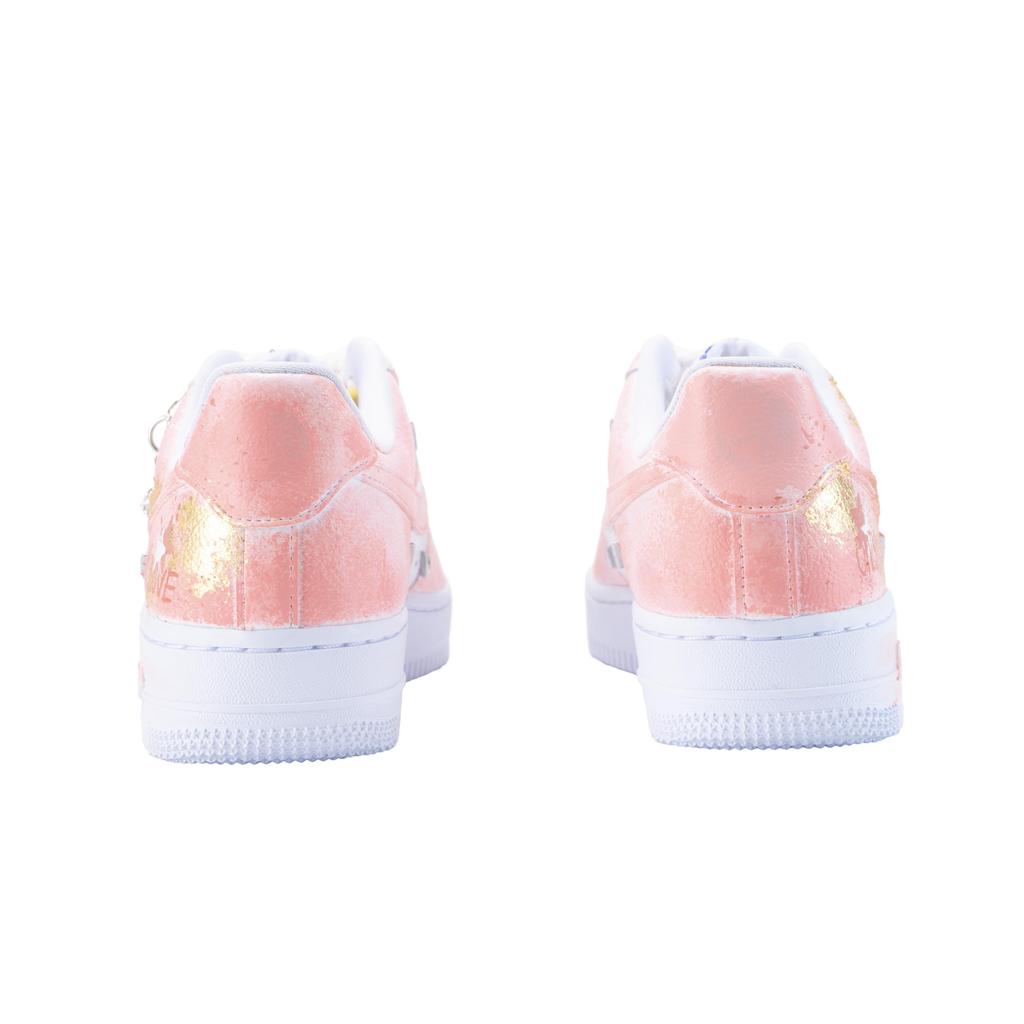 Nike Air Force 1 Rosa Stella Farfalla Sogno Antiscivolo Basse Scarpe da Skateboard Donna Polvere d'Oro CT1990-100(Team836-)