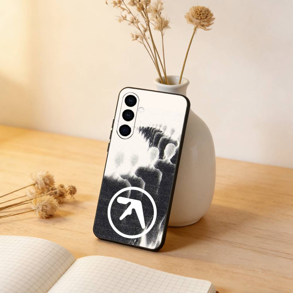 

A-Aphex Twin Logo Phone Case Black Silicone Soft For Samsung Galaxy A73,A72,A71,A70,A53,A52,A51 Samsung a32 4g