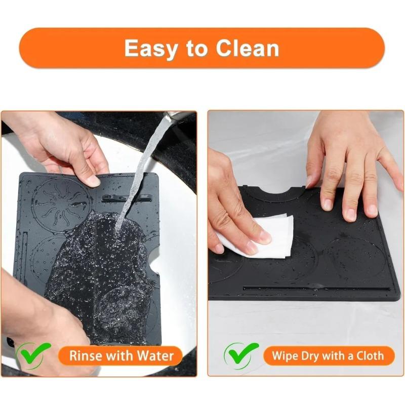 Coffee Tamper Mat Silicone Portafilter Mat for Espresso Machine Acceessories Waterproof Heat Resistant Easy to Clean Nonslip