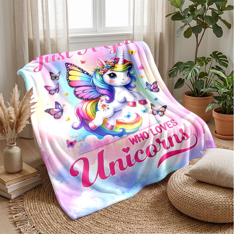 Girl on Crescent Moon with Roses Theme blanket Lightweight Warm Flannel Blanket Decorative Throw Blanket for Home Decoration