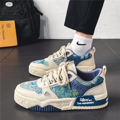 Atmungsaktive Canvas-Sneaker für Herren – trendige Freizeitschuhe mit dicker Sohle