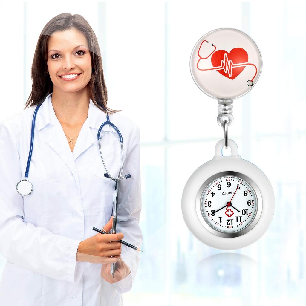 Lancardo Nurse Nurse Pocket Pocket Nursery White 2 Watch, Watch, Watch, Watch, Silicone, Removable, Stretchable, Men's, Women's, Cute, Heart, Teacher,