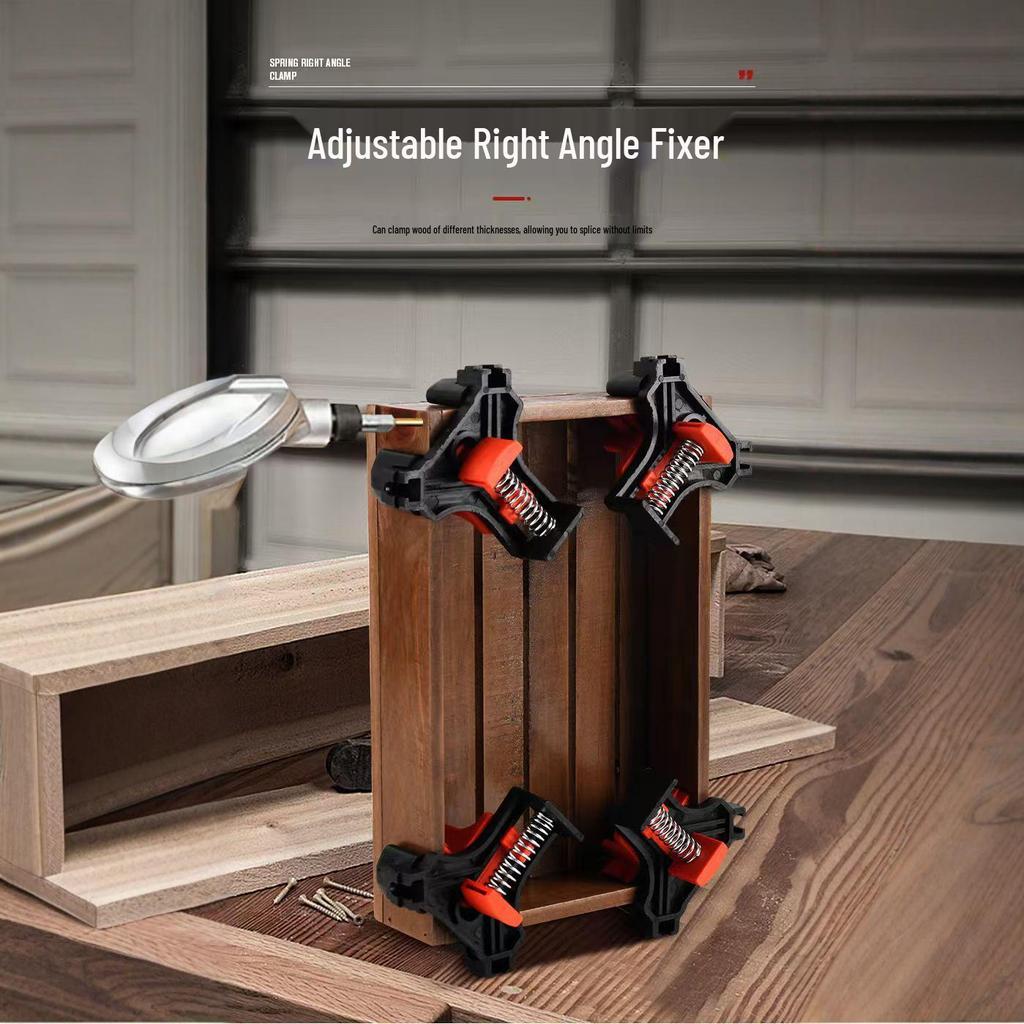 Adjustable 90° Right Angle Woodworking Clamp for Frames