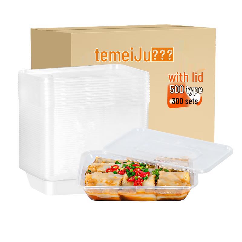 Disposable Rectangular Food Storage Containers with Lids