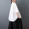 DIMANAF 2026 Plus Size New Summer Blouse Shirt Print Short Sleeve Casual Women Loose Tops Shirts Cotton