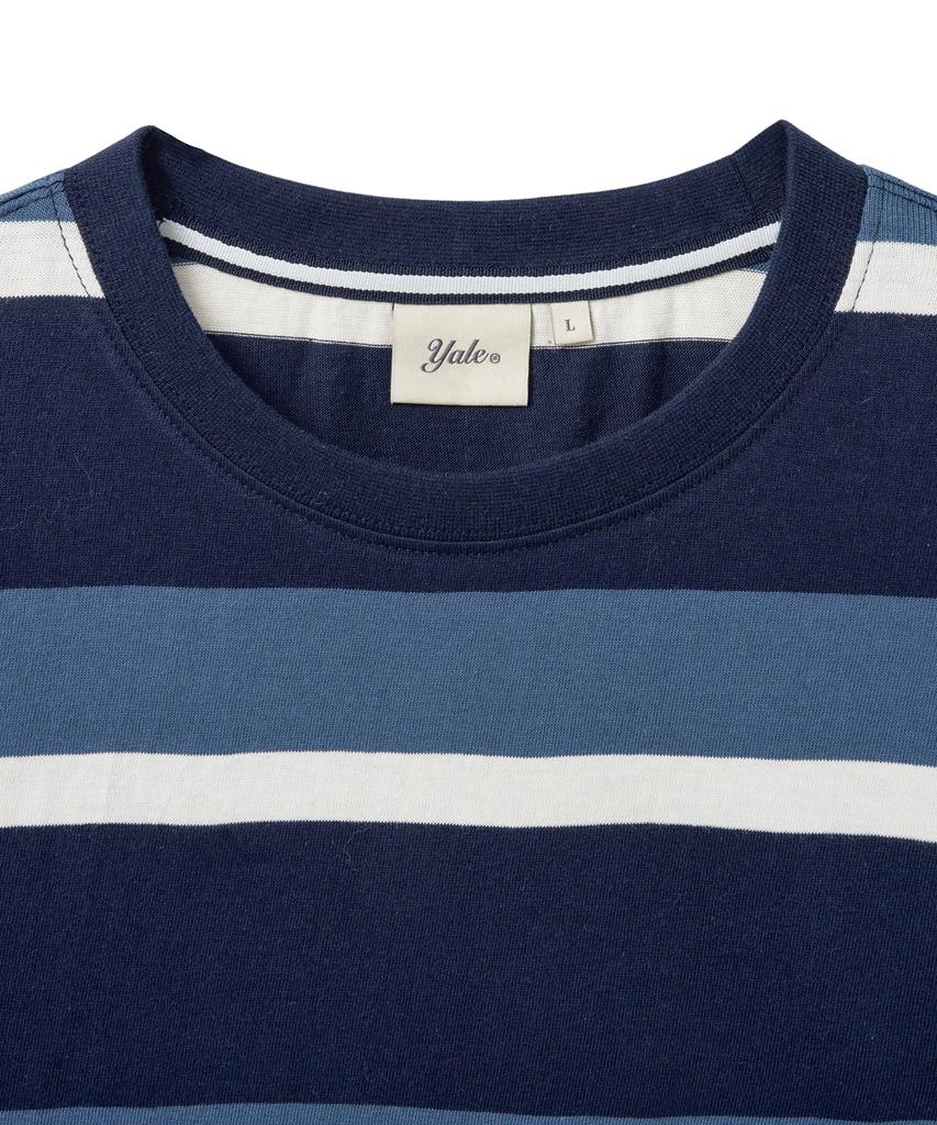 YALE Bold Stripe T-Shirt_Navy