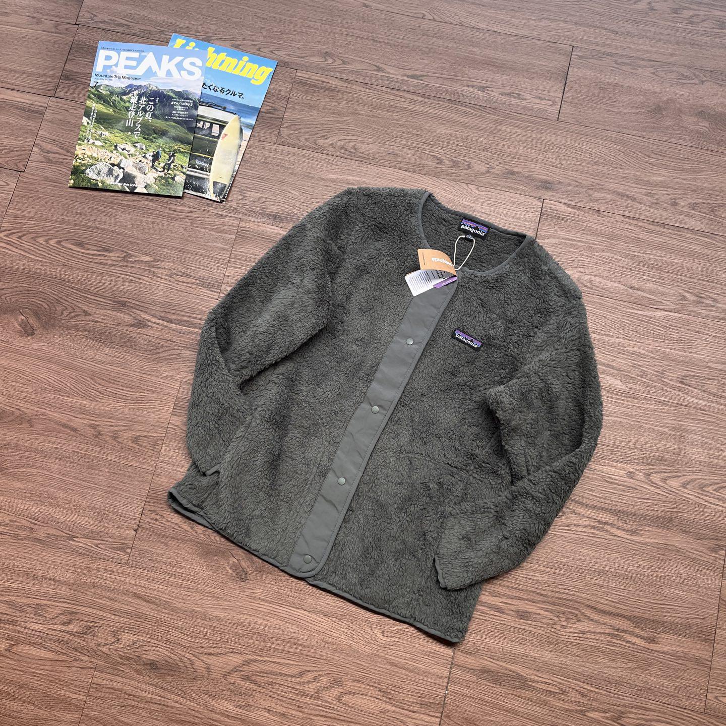 Pata Outdoor Fall/Winter Fleece Lambswool Button-Up Cardigan Jacket for Couples S