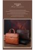 Men's Large Genuine Leather Briefcase: Business Casual Document & Laptop Bag
