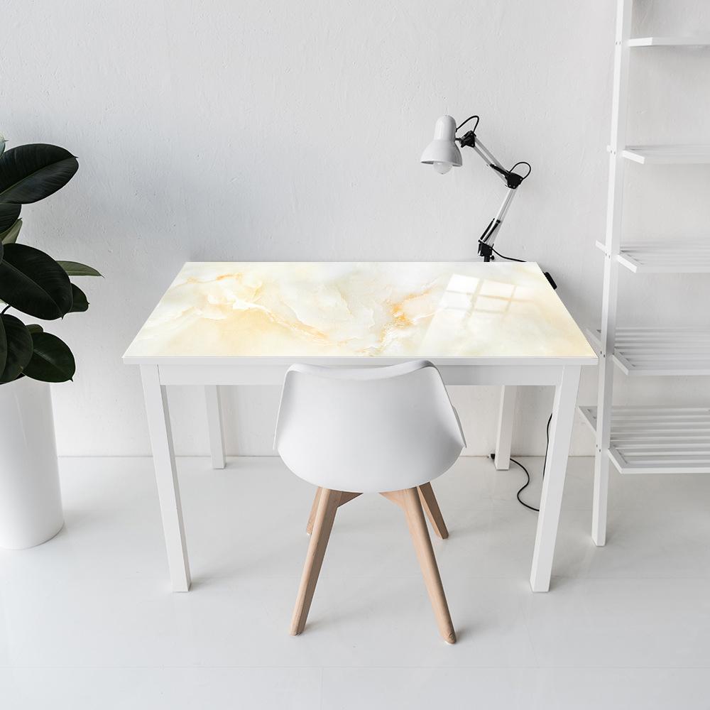 10 Stück gelber Stein Granit Marmor Textur Fliesen Aufkleber Küche Backsplash ölbeständiges Badezimmer Home Decor Selbstklebender Wandaufkleber