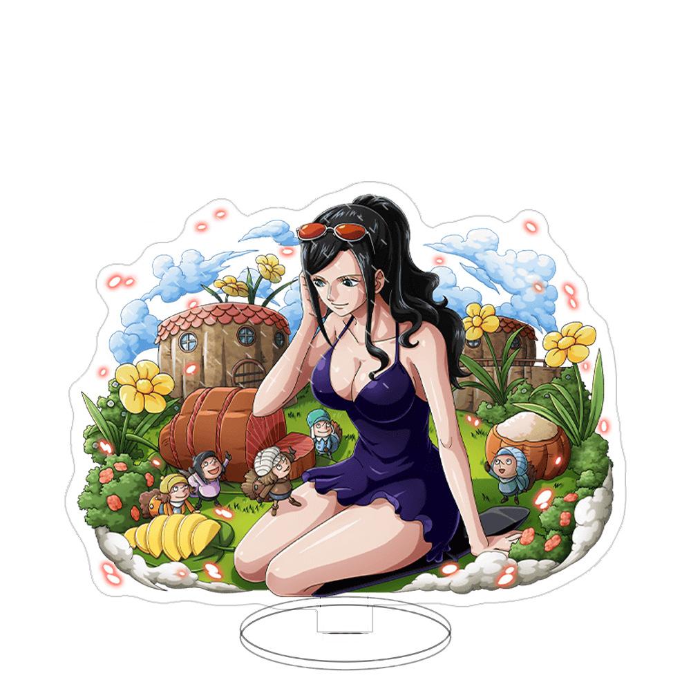 Stand Acrilico Grande Ornamenti Cartone Animato Pirata Luffy Sauron Espositore da Tavolo Spettacolo di Fumetti Vendita All'Ingrosso Consegna