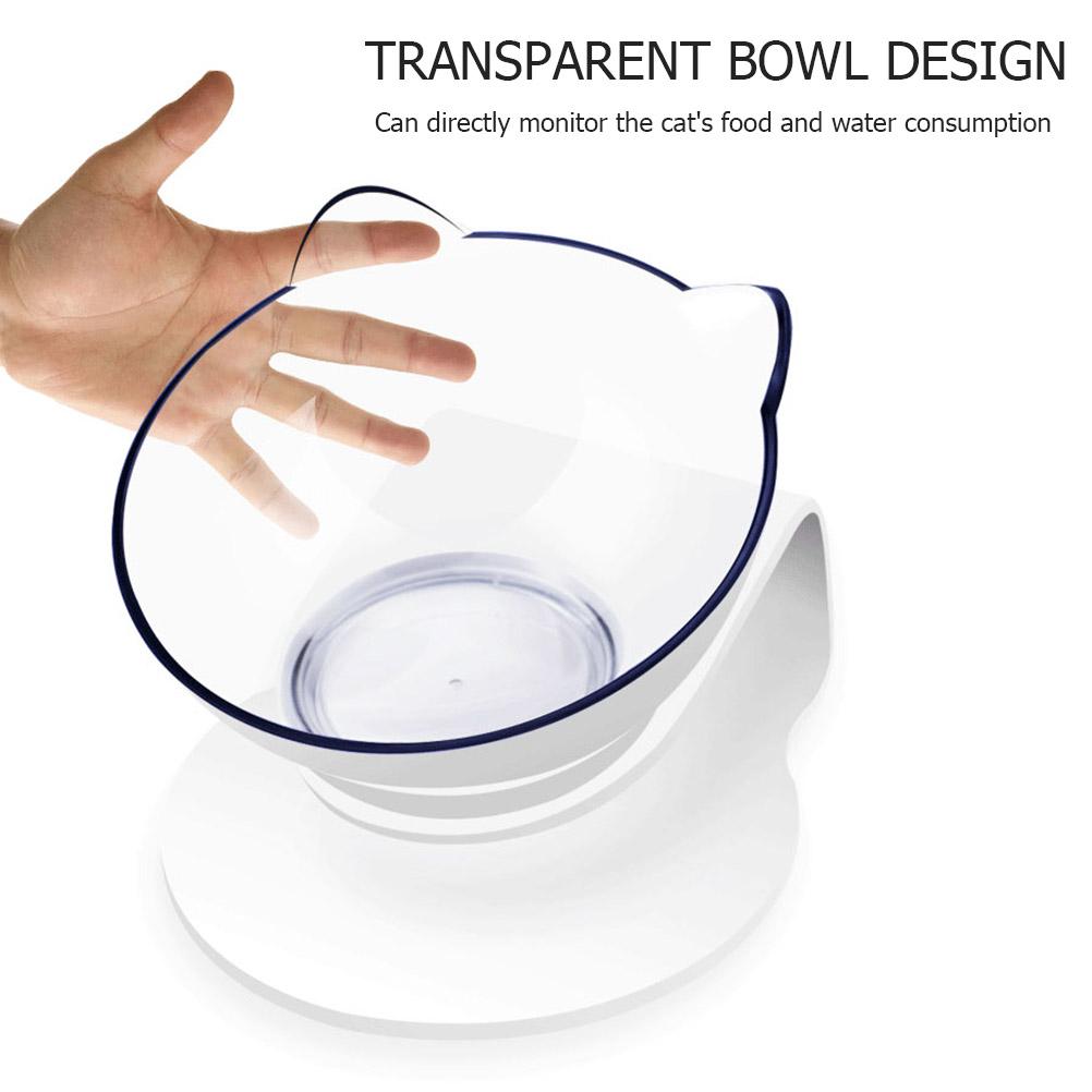 Katzennäpfe Futternapf für Haustiere Katzennapf für Wasser Langlebig Fallresistent 15 Grad Neigung Einzelner Katzennapf