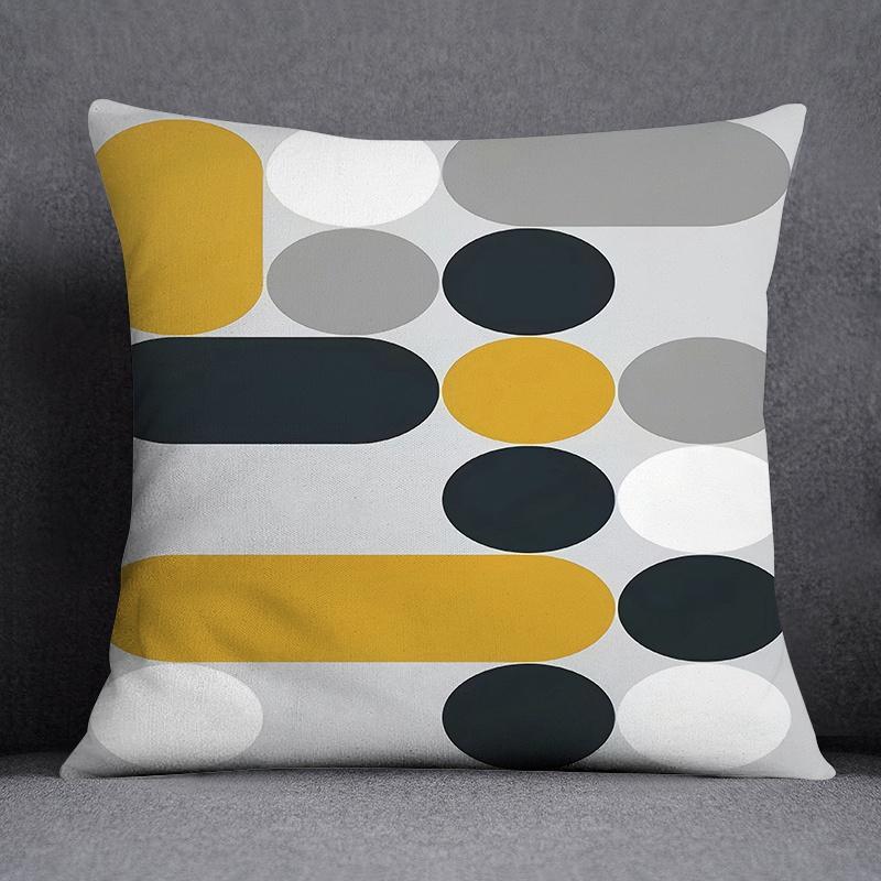 Semicircle Combination Series Pattern Decorative Pillowcase Square Pillowcase Home Office Decoration (45cm*45cm)