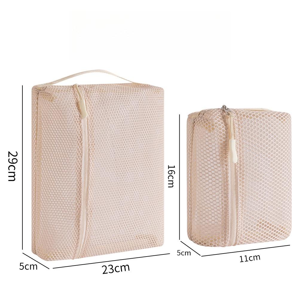 1-3pcs Casual Nylon Storage Pouch Transparent Mesh Mesh Pocket Cosmetic Bag with Zipper Swimming Mesh Packing Travel Storage Bag