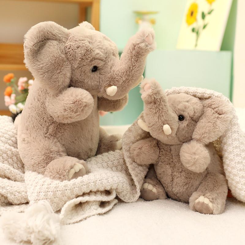 Elephant Realistic Plush Toy Cute Stuffed Animal Companion Ideal For Children Decoration And