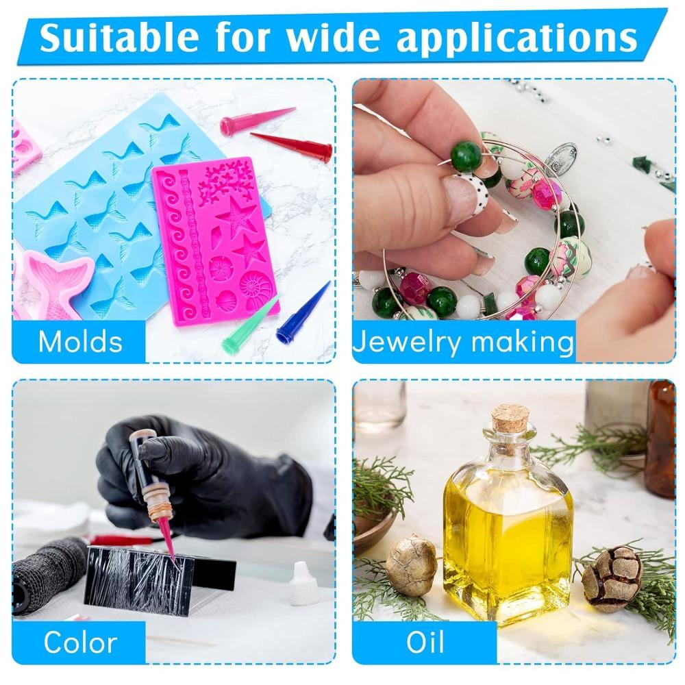 120 Stücke Kunststoff Flüssigkeit Dispenser Nadeln 6 Gemischte Größe Abgabe Füllen Nadel