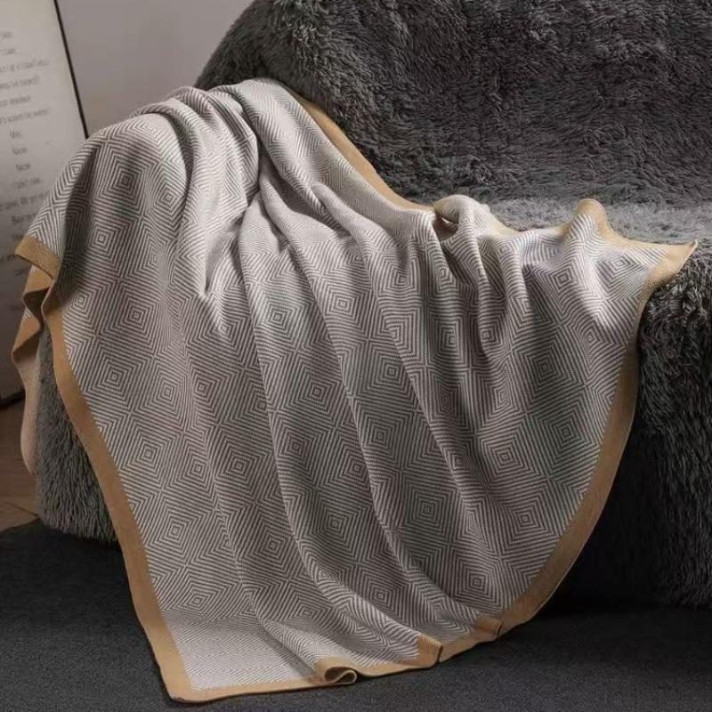 Nordic Ins Style Knitted Blanket Casual Sofa Cover Blanket Plane Office Nap Camping Leisure Soft Shawl Blanket Small Bed Cover
